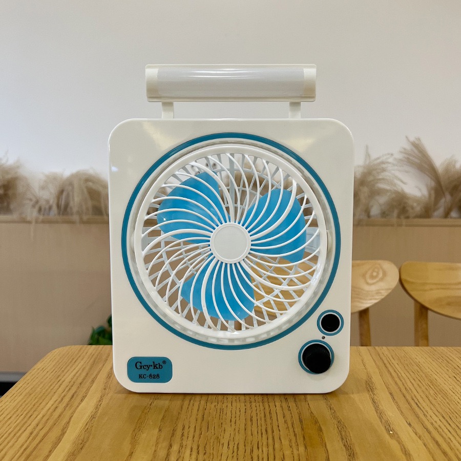 Rechargeable Gey-kb KC-828 Adjustable Fan with Table Lamp